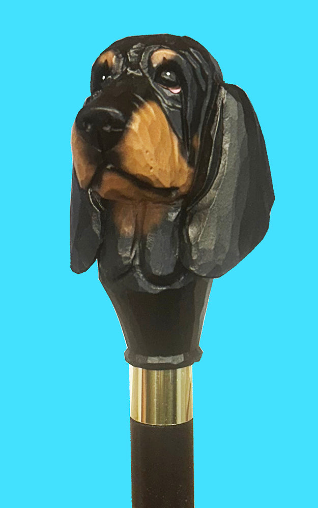 Bloodhound Walking Stick – Michael Park, Woodcarver