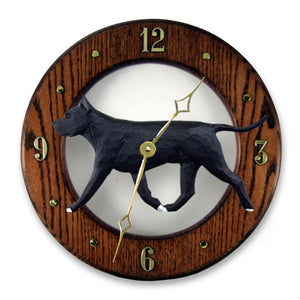 American Staffordshire Terrier Wall Clock - Michael Park, Woodcarver