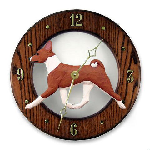 Basenji Wall Clock - Michael Park, Woodcarver