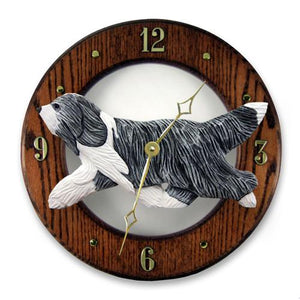 Bearded Collie Wall Clock - Michael Park, Woodcarver