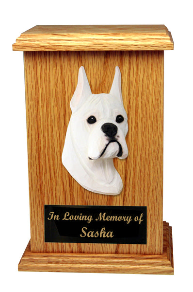 Boxer Dog (Cropped) Memorial Urn