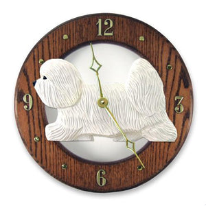 Coton de Tulear Wall Clock - Michael Park, Woodcarver