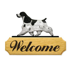 English Cocker Spaniel DIG Welcome Sign