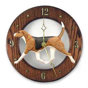 English Foxhound Wall Clock - Michael Park, Woodcarver