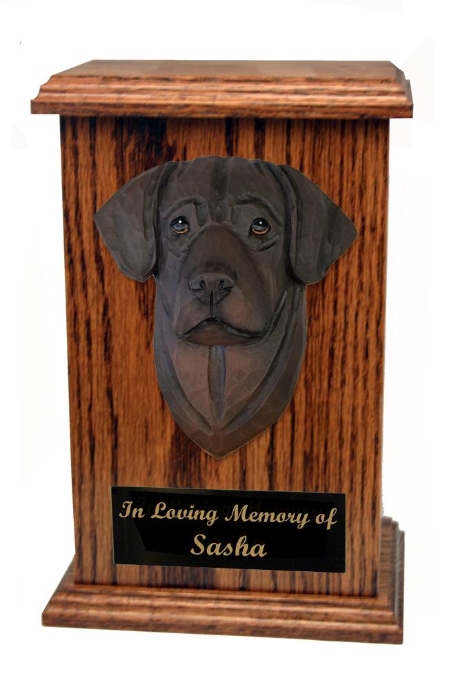 Labrador Retriever Memorial Urn Michael Park, Woodcarver
