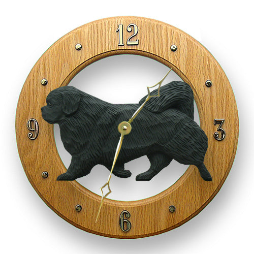 Tibetan Spaniel Wall Clock - Michael Park, Woodcarver