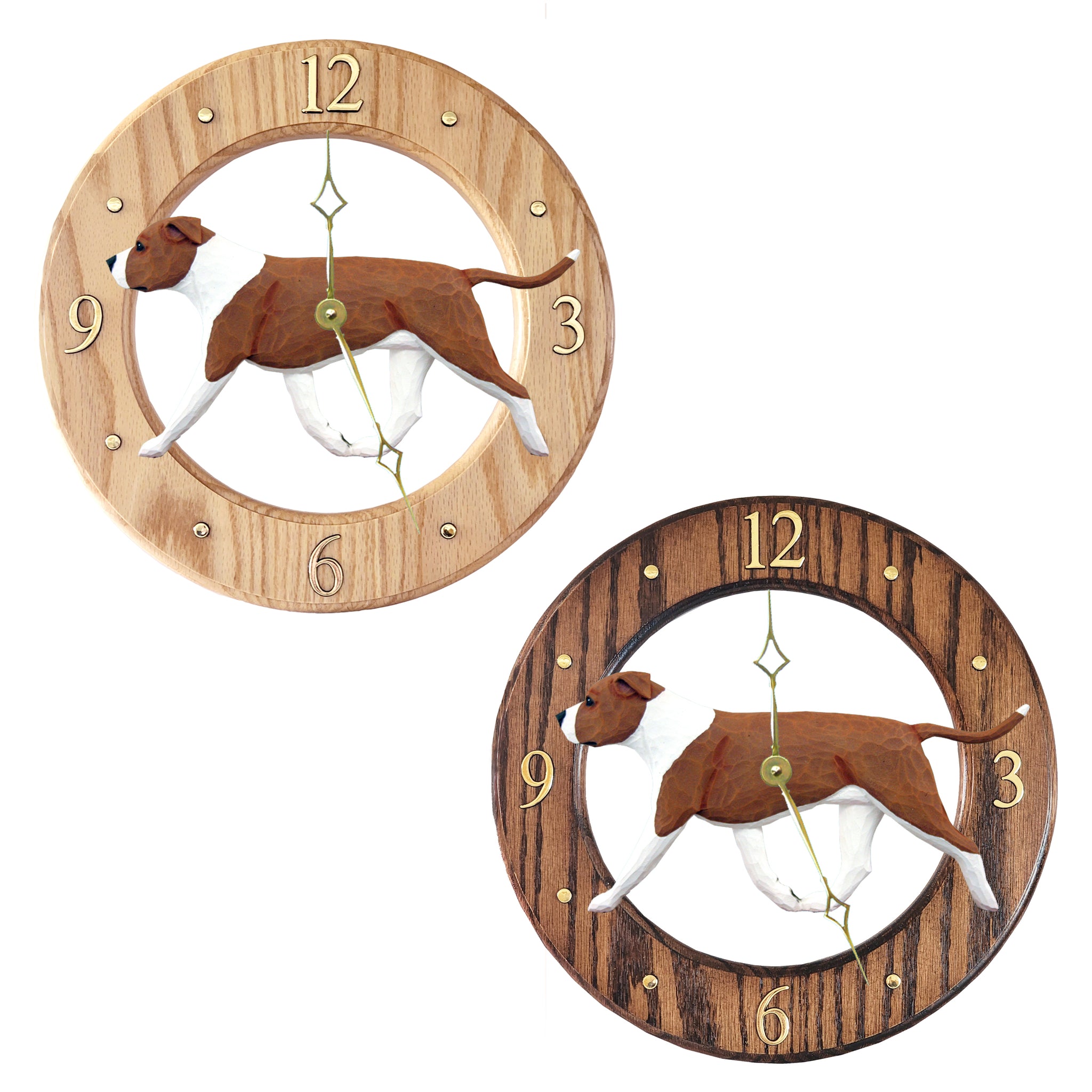 American Staffordshire Terrier (Natural) Wall Clock