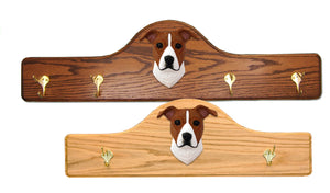 American Staffordshire Terrier (Natural) Coat Rack - Solid Oak