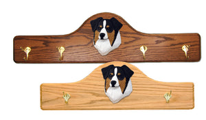 Australian Shepherd Coat Rack - Solid Oak