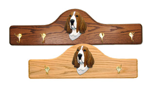 Basset Hound Coat Rack - Solid Oak