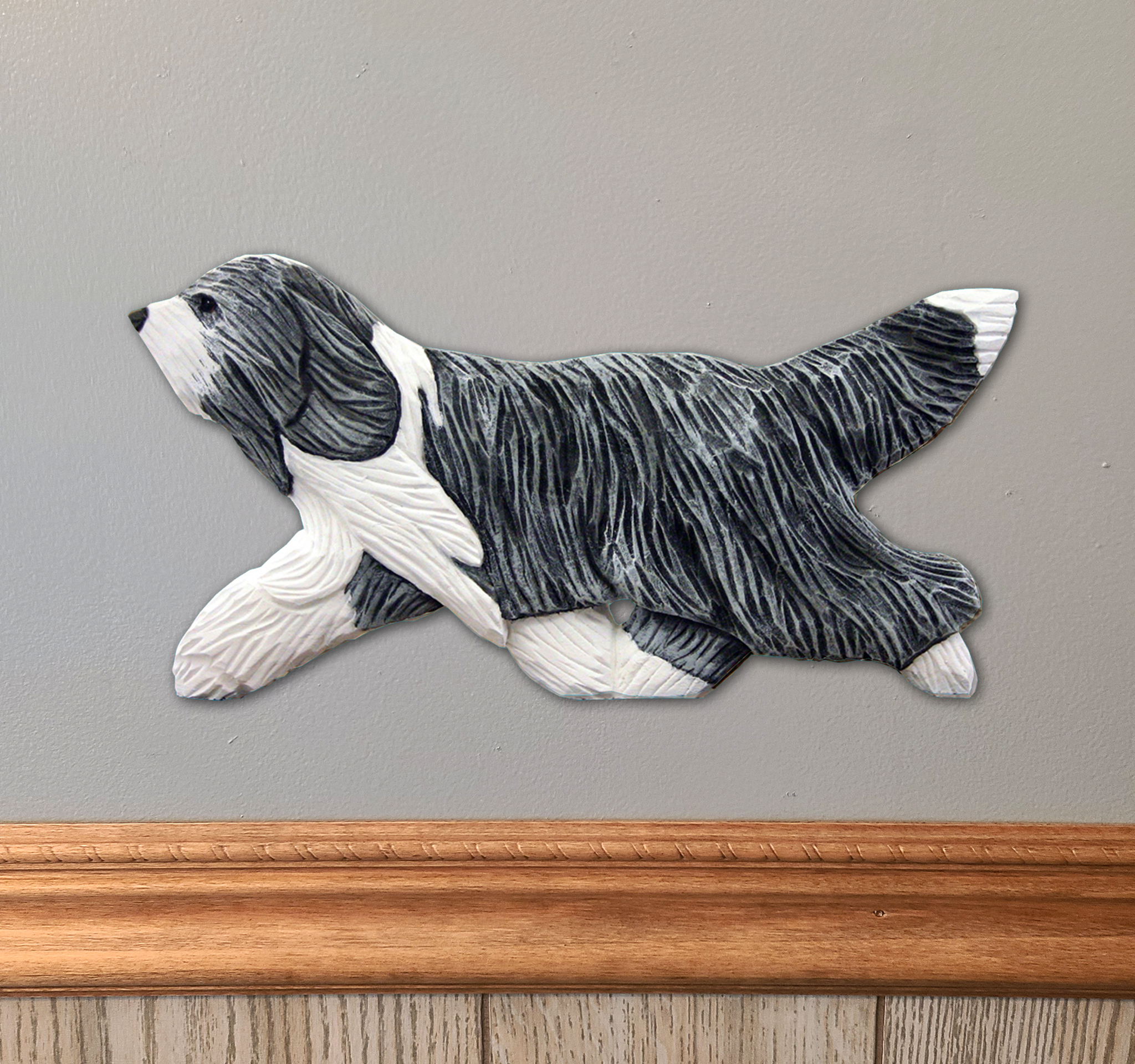 Bearded Collie Wall Sculpture