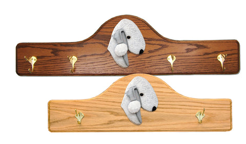 Bedlington Terrier Coat Rack - Solid Oak