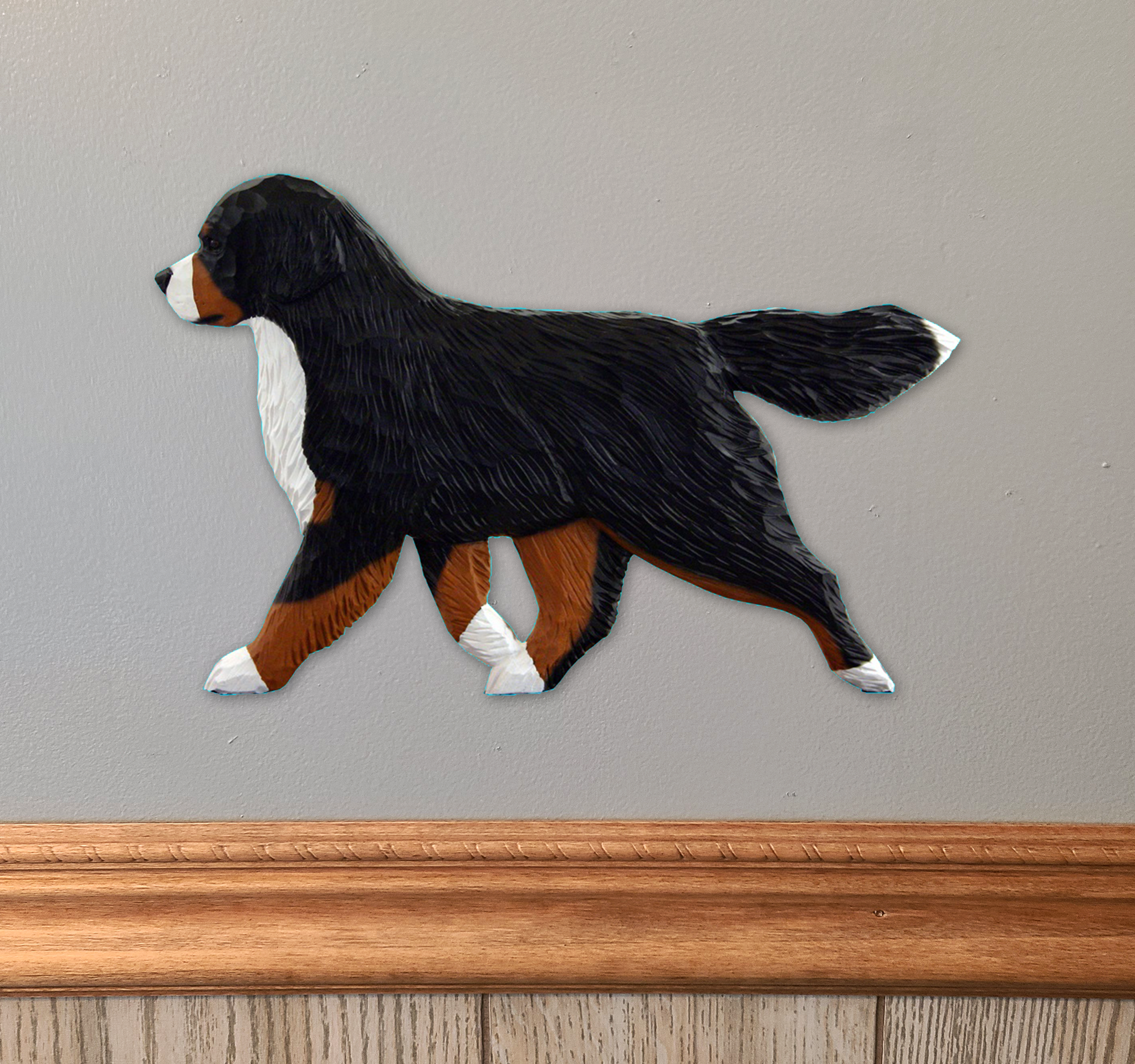 Bernese Mountain Dog Wall Sculpture