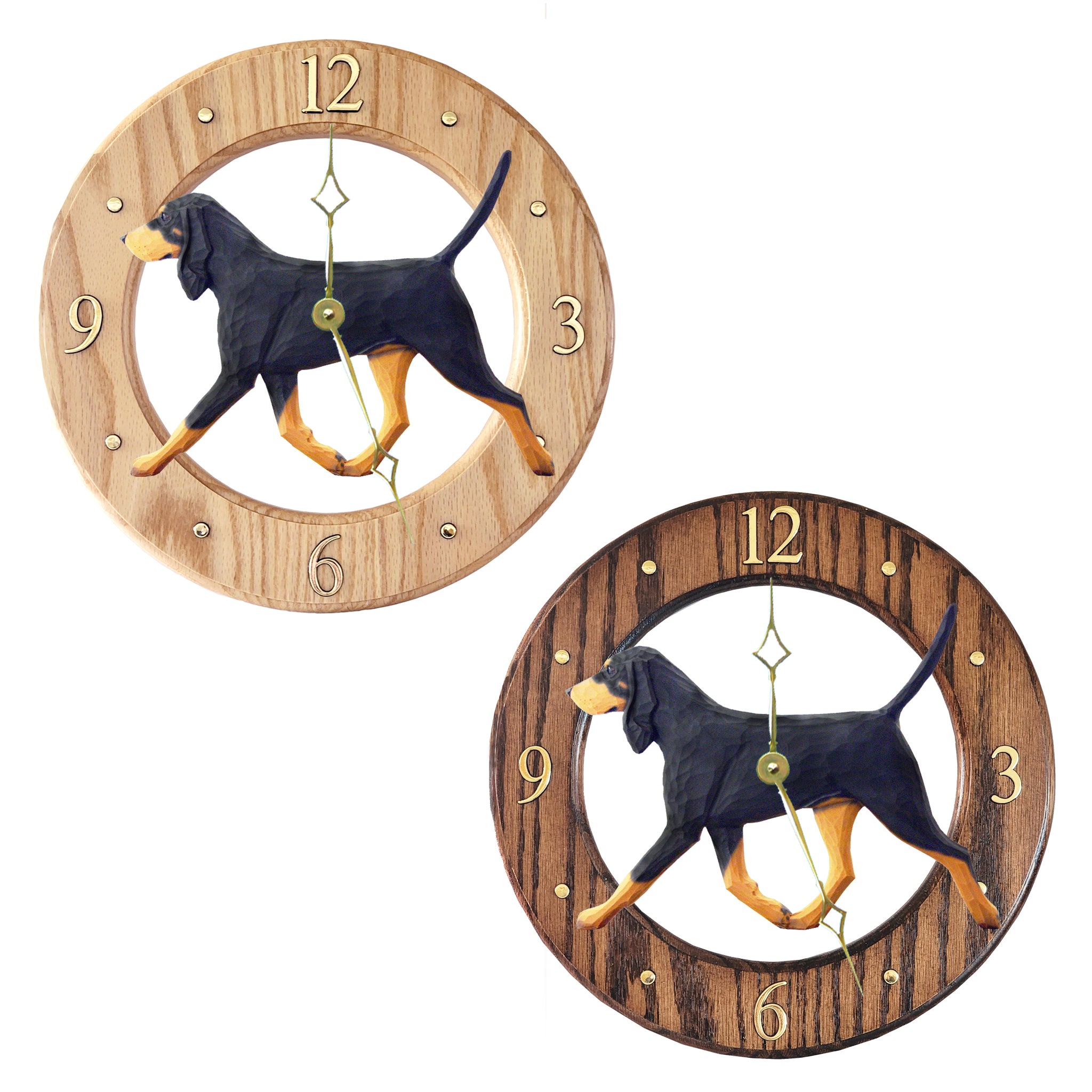 Black & Tan Coonhound Wall Clock