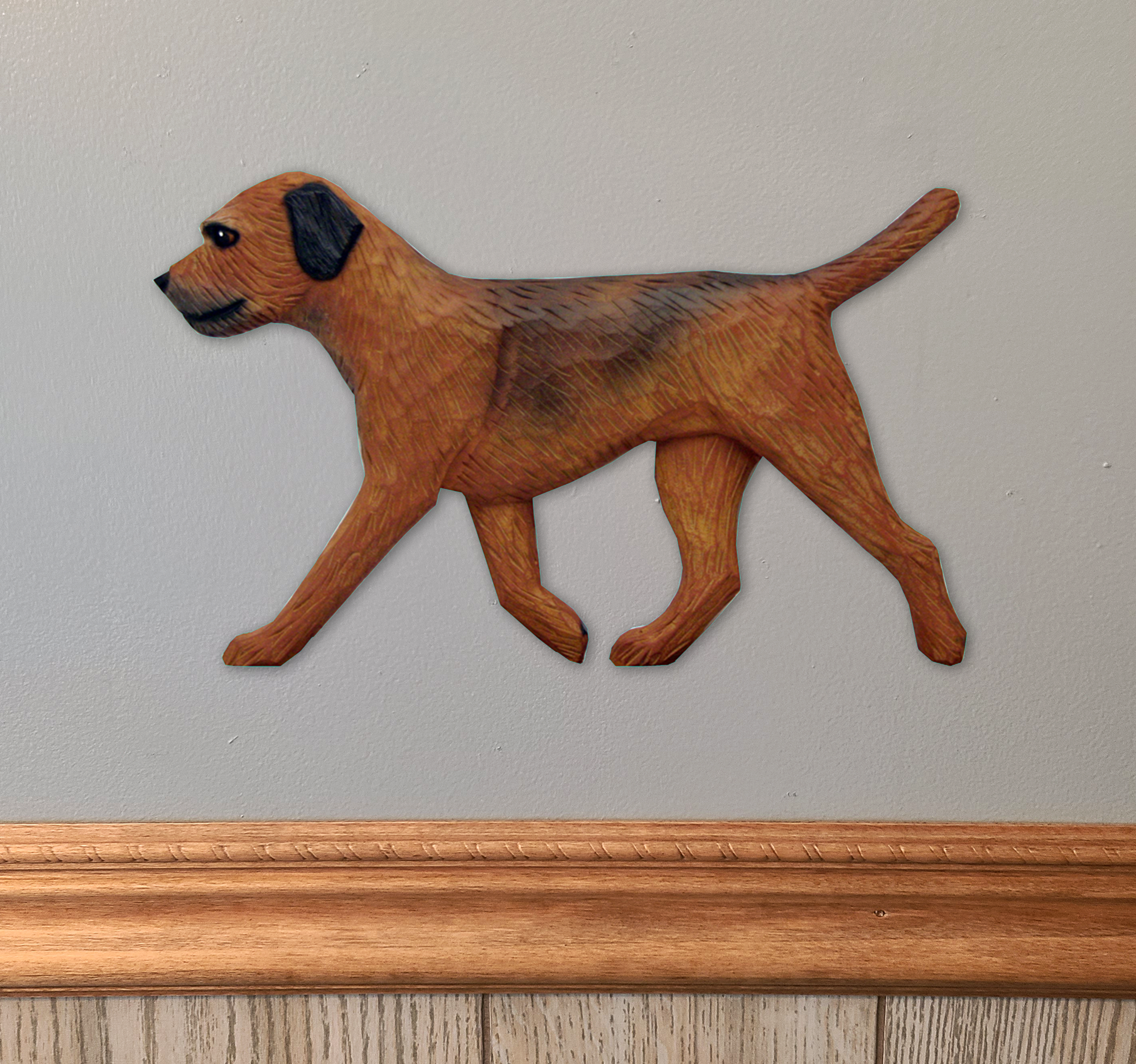 Border Terrier Wall Sculpture