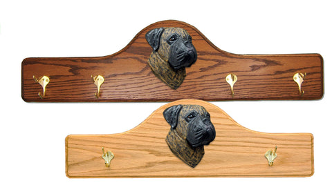 Bullmastiff Coat Rack - Solid Oak