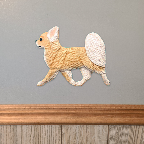 Chihuahua (longhaired) Wall Sculpture
