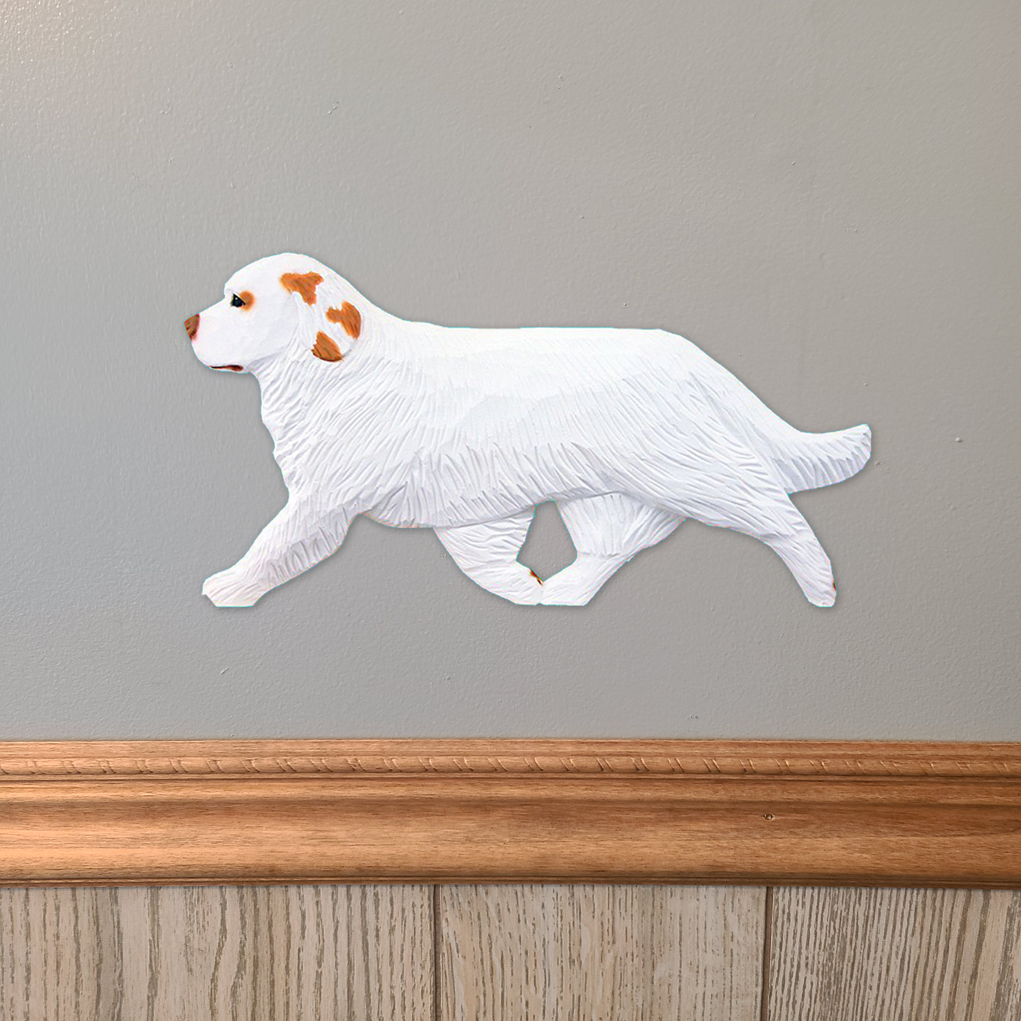 Clumber Spaniel Wall Sculpture