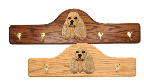 Cocker Spaniel Coat Rack - Solid Oak