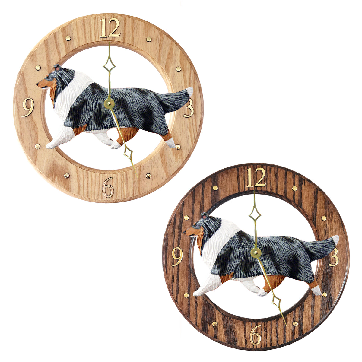Collie Wall Clock – Michael Park, Woodcarver