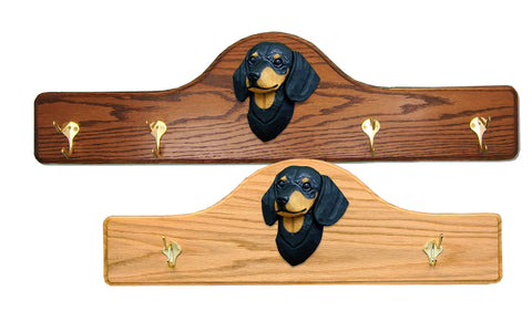 Dachshund (Smooth) Coat Rack - Solid Oak