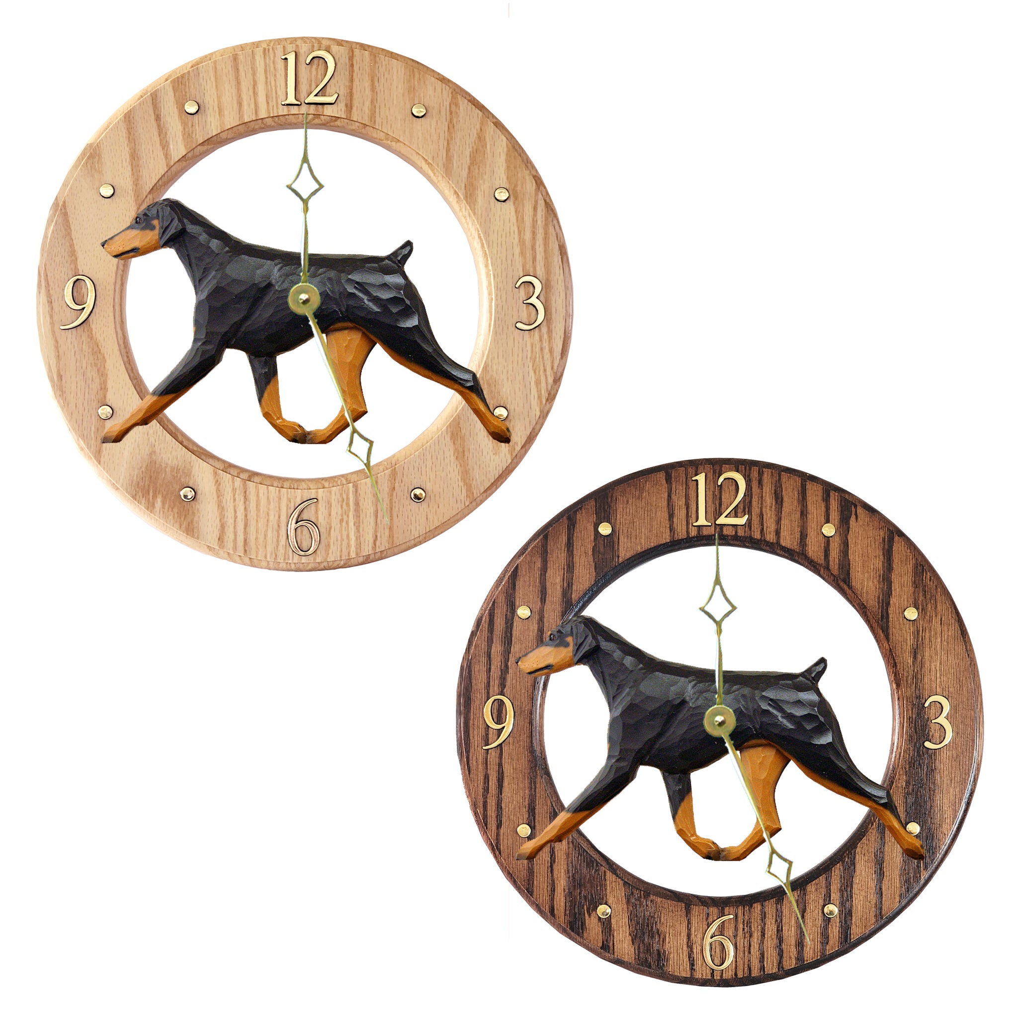 Doberman (Natural) Wall Clock