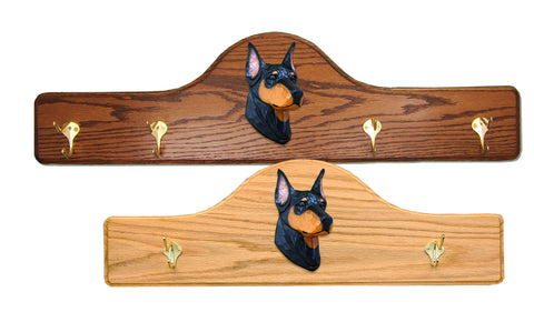 Doberman Coat Rack - Solid Oak