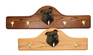 English Bulldog Coat Rack - Solid Oak