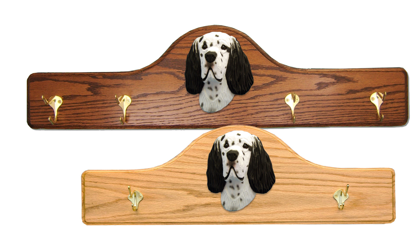 English Setter Coat Rack - Solid Oak