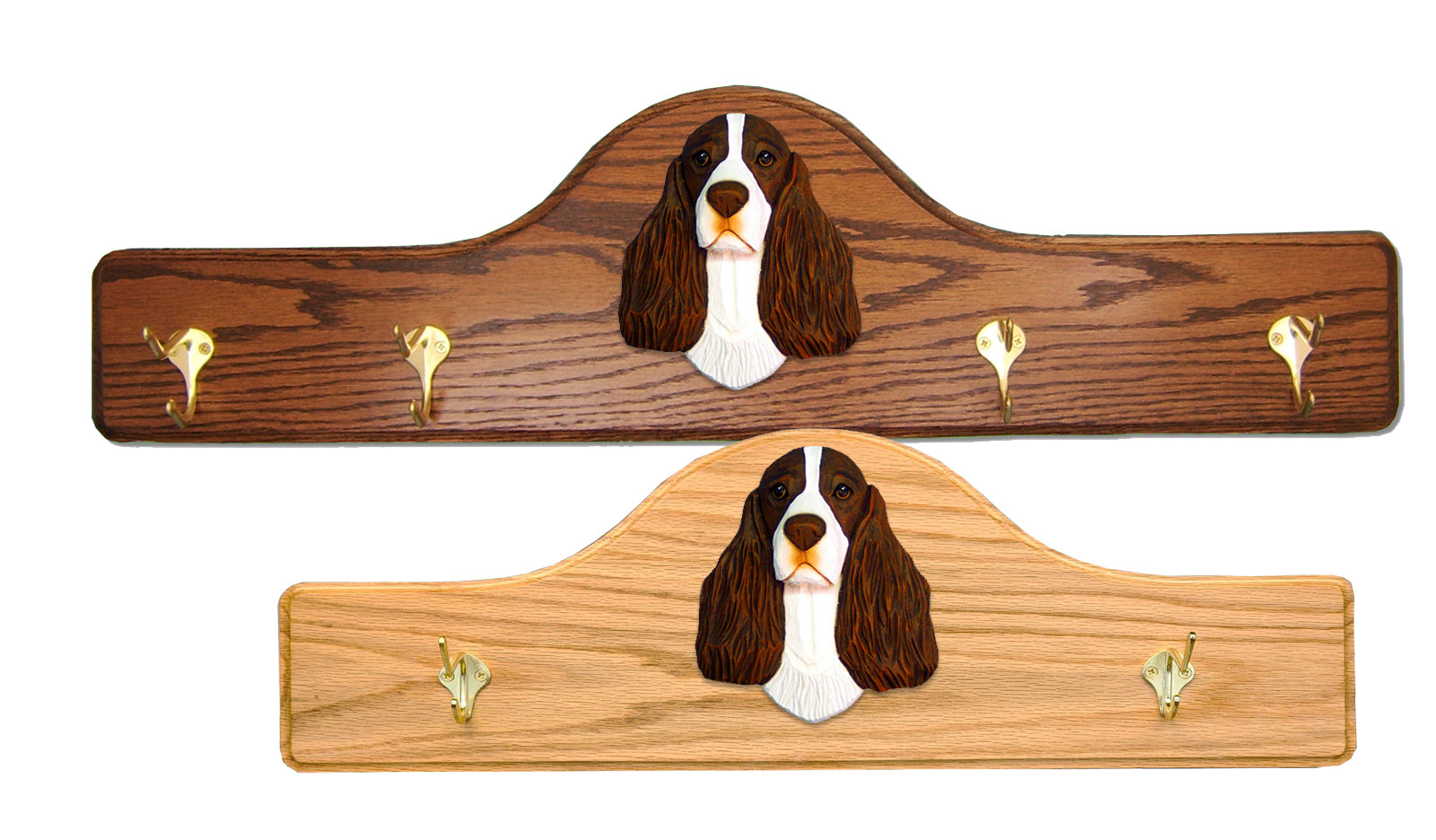 English Springer Spaniel Coat Rack - Solid Oak