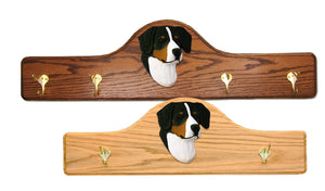 Entlebucher Mountain Dog Coat Rack - Solid Oak