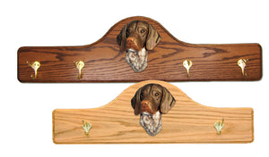 German Shorthaired Pointer Coat Rack - Solid Oak