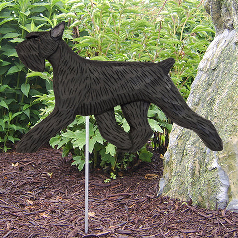 Giant Black Schnauzer Garden Stake