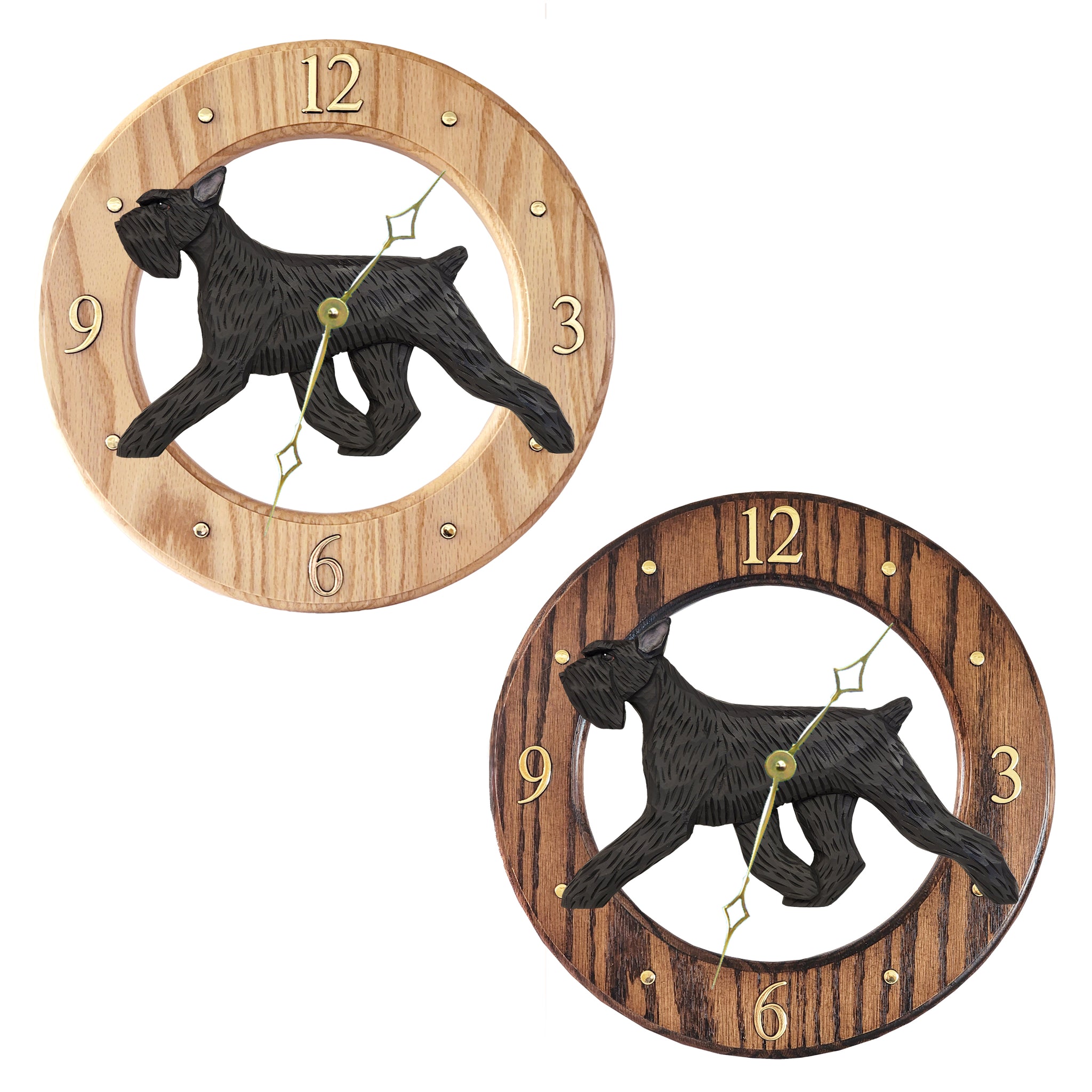 Giant Black Schnauzer Wall Clock