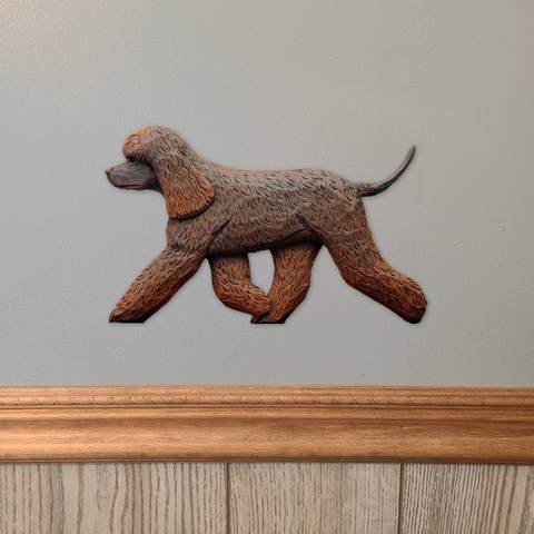 Irish Water Spaniel Wall Sculpture