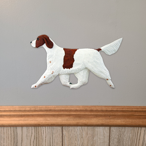 Irish Red and White Setter Wall Sculpture