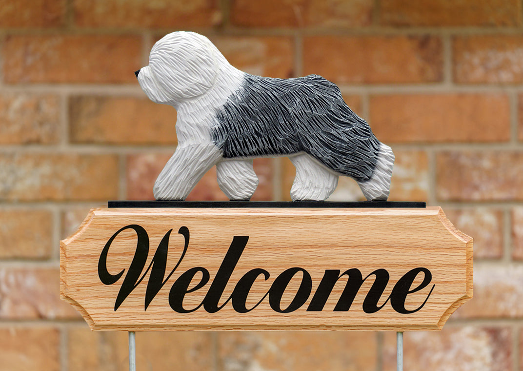 Old English Sheepdog DIG Welcome Stake