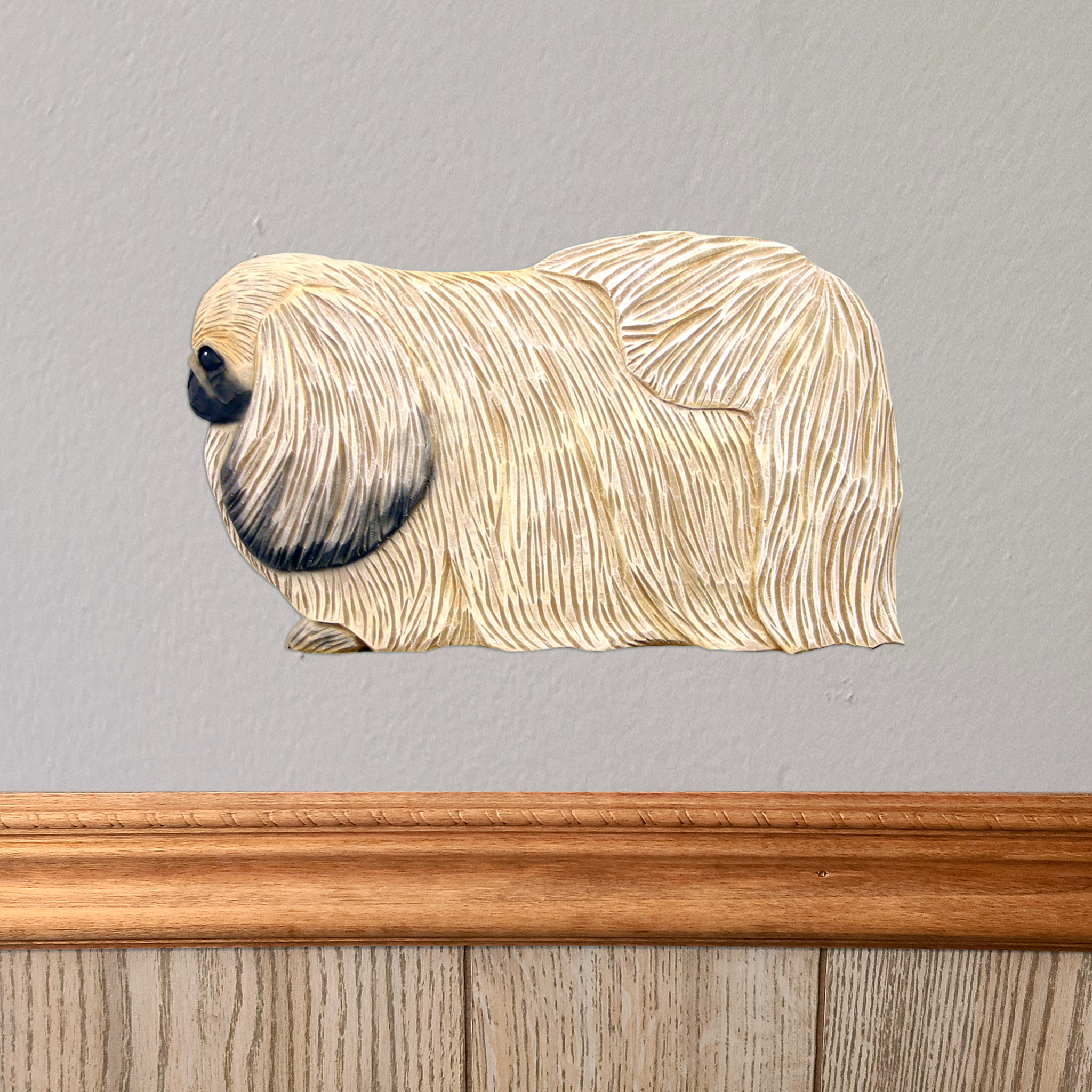 Pekingese Wall Sculpture