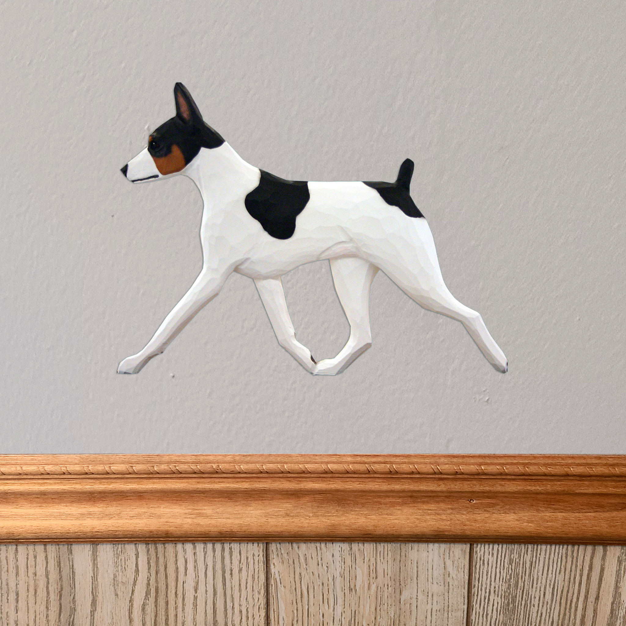 Rat Terrier Wall Sculpture