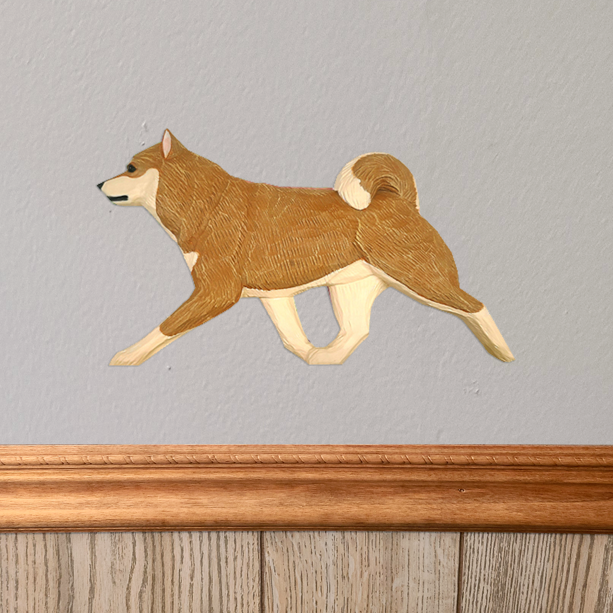 Shiba Inu Wall Sculpture