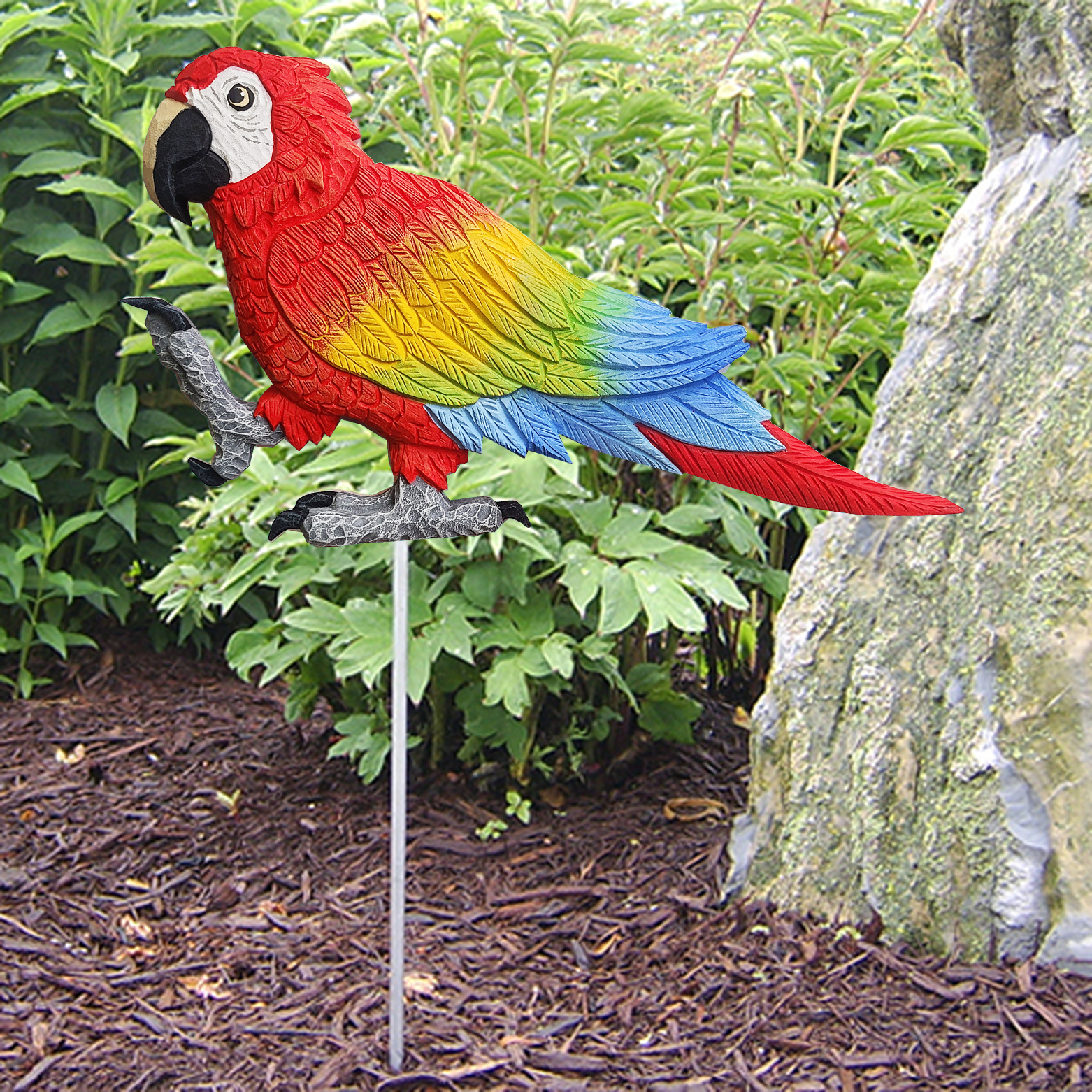 Scarlet Macaw Garden Stake