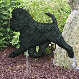 Affenpinscher (Natural) Garden Stake - Michael Park, Woodcarver