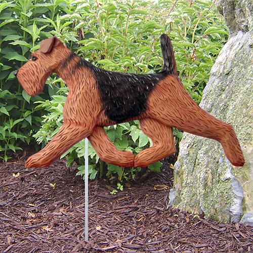 Airedale Garden Stake - Michael Park, Woodcarver