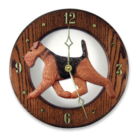 Airedale Wall Clock - Michael Park, Woodcarver