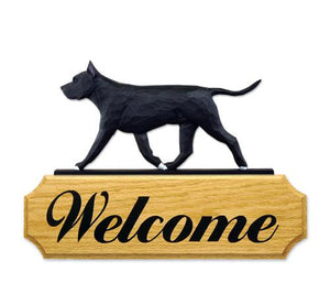 American Staffordshire Terrier DIG Welcome Sign