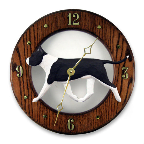 American Staffordshire Terrier Wall Clock - Michael Park, Woodcarver