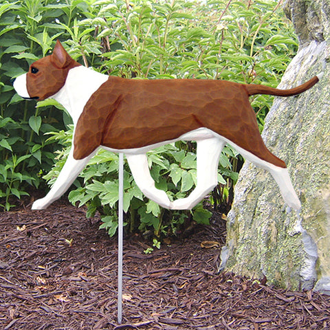 American Staffordshire Terrier Garden Stake - Michael Park, Woodcarver