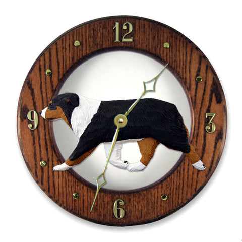 Australian Shepherd Wall Clock - Michael Park, Woodcarver