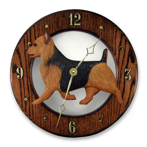 Australian Terrier Wall Clock - Michael Park, Woodcarver