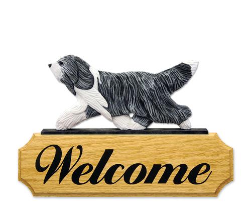 Bearded Collie DIG Welcome Sign